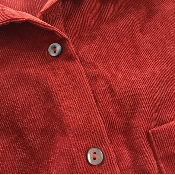Long Sleeve Button Up Rusty Red Collar - Picture 4 of 4